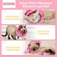 thumbnail image 6 of IDOMIK Soft Cat Cone Adjustable Dog Cone Recovery Collar Waterproof E Collar after Surgery, Pink, M, 6 of 7