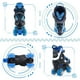 thumbnail image 3 of Patines de ruedas para niños, color azul, para adolescentes, jóvenes de 10, 11 y 12 años, ruedas ajustables con iluminación, deportes de interior y exterior, regalo de cumpleaños para hijo y nieto, 3 of 6