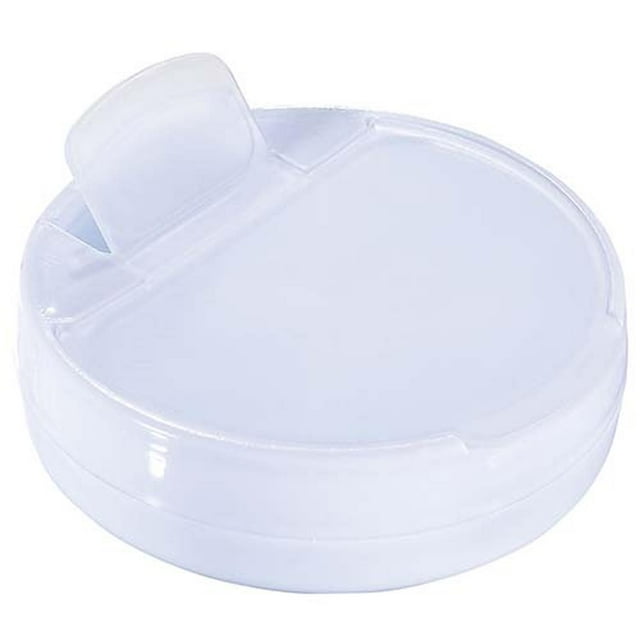 Pastillero circular con 4 compartimentos blanco 7