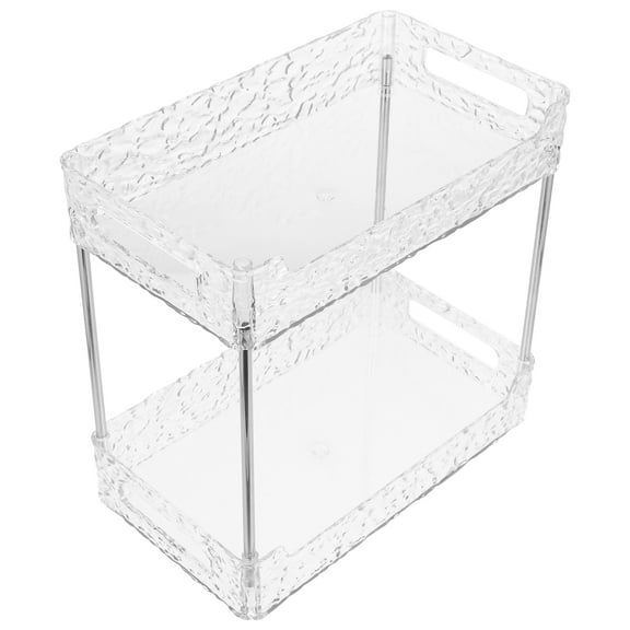 Hemoton Bathroom Counter Shelf Tiered Vanity Shelf Organizer Holder 2-Tier Kitchen Spice Rack