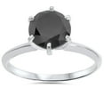 thumbnail image 1 of 2 1/2ct Black Diamond Solitaire Diamond Ring 14K White Gold, 1 of 3