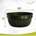 thumbnail image 5 of Headwind Glazed IronStone Boutique Collection Cascade Bowl Plant Pot – Graphite Color 8 Inch Pot for Indoor Plants - Planters for Indoor Plants - Ideal Succulent Planters by Robert Allen, 5 of 5