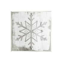 Rustic Winter Snowflake Shape Holiday Graphic Art Unframed Art Print Wall Art