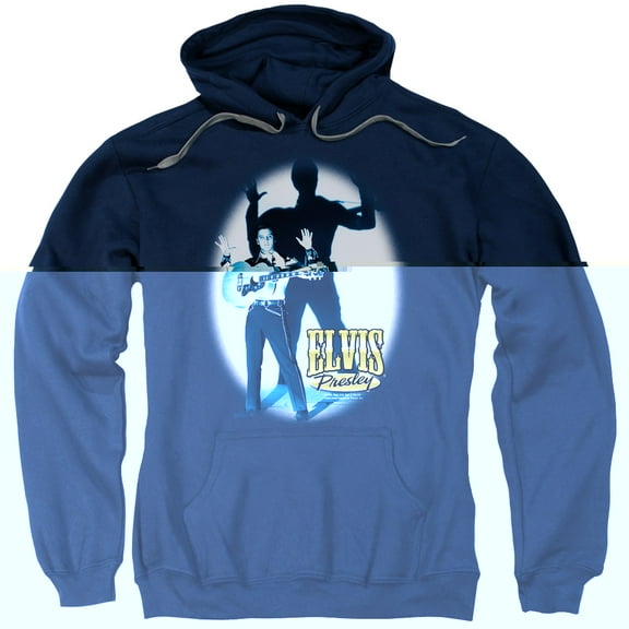 Elvis Presley Hands Up Pullover Hoodie Sweatshirt Navy