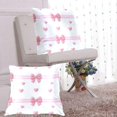 thumbnail image 6 of Pink Bows Stripes Hearts Valentine Throw Pillow Covers Pillowcases 20 x 20 Inch Home Decor 2 Packs for Bedroom Sofa, 6 of 6