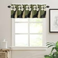 thumbnail image 3 of Green Floral Spring Valances for Windows Farmhouse Kitchen Curtains Valances Rod Pocket Valance Curtains for Kitchen Windows Modern Abstract Blooms Botanical Window Valances for Bathroom 42"x18", 3 of 6