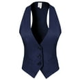 thumbnail image 3 of MixMatchy Women's Economy Dressy 3 Button Versatile Racerback Tuxedo Suit Vest Waistcoat, 3 of 5