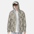 thumbnail image 2 of Balery Sketch Squirrels Linen Men's Women's UPF 50+ Sun Protection Lightweight Hoodie Performance Long Sleeve Shirt for Fishing Running-, 2 of 7