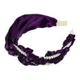 thumbnail image 7 of Unique Bargains 1 Pcs Women Knotted Headbands Fashion Faux Pearl Beaded Headband Wide Head Bands Hair Accessories Purple, 7 of 7
