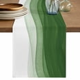 thumbnail image 2 of Sage Green Ombre Ocean Wave Table Runner 36 Inches Long,Kitchen Dining Tablerunners Modern Minimalist Style Linen Table Runners Dresser Scarves for Home Dinner Wedding Holiday Party Decor, 2 of 9