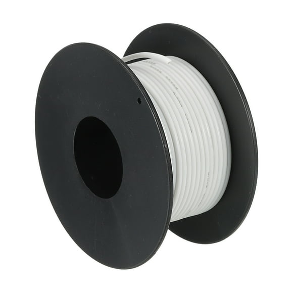 Unique Bargains Silicone Wire 26 AWG Stranded White Spool 15m Electrical Tinned Copper Wire for Car Model