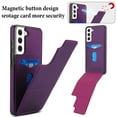 thumbnail image 2 of Allytechgroup Wallet Case for Samsung Galaxy S21 FE with Credit Card Slot, PU Leatehr Phone Case with Stand RFID Blocking Shockproof Back Cover for Samsung Galaxy S21 FE for Women Men, Darkpurple, 2 of 5