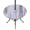 Purple, Blue, Silver, variant on Round Outdoor Tablecloth with Umbrella Hole and Zipper, Light Blue Ombre Tablecloth with Elastic Waterproof, Modern Abstract Art Oil Painting Patio Table Covers for 36" - 44" Picnic Pool Tables