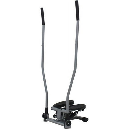 Sunny Health & Fitness SF-S1403 Dual Action Swivel Stepper Step Machine w/ Handlebars and LCD Monitor