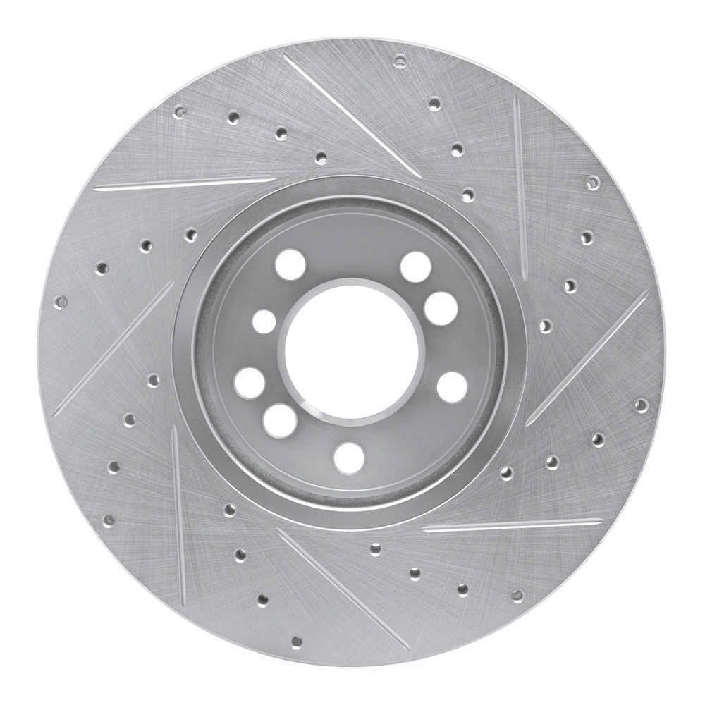 Dynamic Friction Company 631-31135L DFC Brake Rotor - Drilled And Slotted - Silver