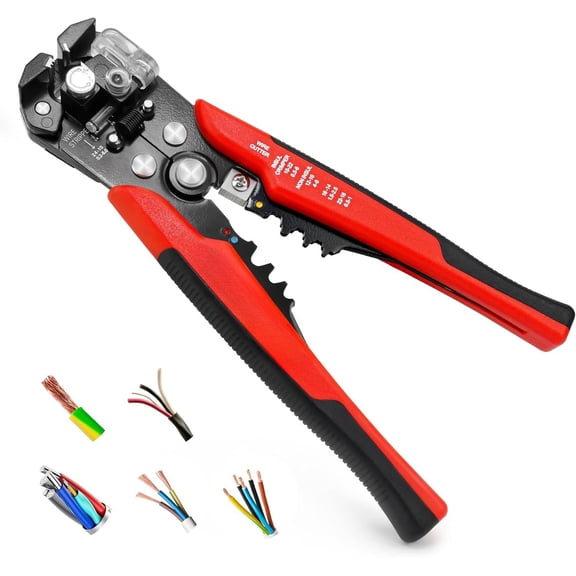 Self Adjusting Wire Stripper - 3 in 1 Heavy Duty Automatic Wire Stripping Tool | 10-24 AWG Wire  for Electrical  , Crimping Tool