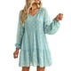 thumbnail image 4 of Vestido Con Cuello En V Vestido Con Cordón Para Mujer Vestido Fluido Vestido De Moda Para Mujer Vestido Casual Para Mujer Vestido Con Cuello En V Manga Larga Con Cordón Estampado ANGGREK Otros, 4 of 7