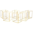 thumbnail image 5 of Koyal Wholesale Gold Geometric Hurricane Candle Holder Set of 6 for Wedding Centerpiece, Home Decor, Patio Decor, 5 of 5