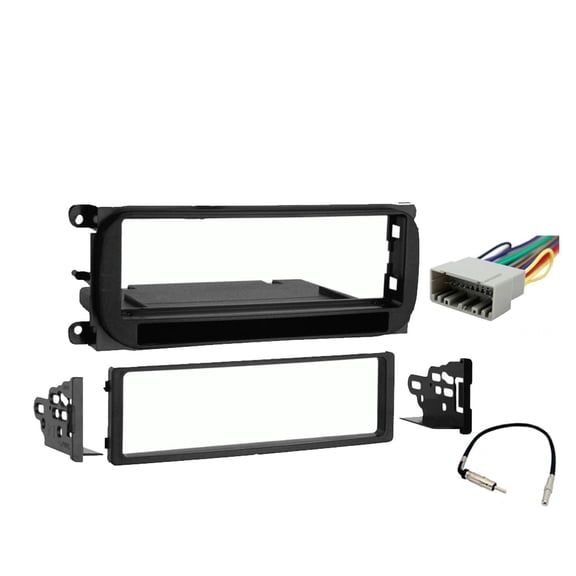 Fits Dodge Dakota 2002-2004 Metra Single DIN Dash Kit with Harmony Radio Harness