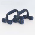 thumbnail image 1 of Home Fitness H-Frame Push-Up Bars with Foam Support - Versatile Chest & Abdomen Training Equipment, Durable Material, Easy Assembly, Compact & Portable Design for Home Workouts (Blue-Black), 1 of 6