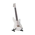 thumbnail image 3 of Mini Guitar Model Electric Bass Guitar Model with Stand for Dollhouse Ornament White, miniature guitar., 3 of 5