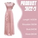 thumbnail image 4 of Vestido de noche para mujer, largo, elegante, de encaje, para cóctel, liso, largo, cuello redondo, manga media, vestido de novia con cremallera, vestido de novia, vestido de dama de honor, 4 of 5
