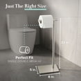 thumbnail image 4 of Gatco 1431SN Square Freestanding Toilet Paper Holder, Satin Nickel, 4 of 5