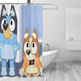 thumbnail image 2 of Johaoi Bluey Pattern Shower Curtain for Bathroom,Shower Curtain Set with 12 Hooks Bath Curtain for Home, Lightweight, Waterproof, Clear 72x72 Inches, 2 of 5