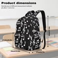 thumbnail image 7 of FKELYI Black Musical Note Print Kids Backpack Lightweight School Bookbag for Boys Girls Elementary Casual Daypack with Side Pockets for Primary School Backpacks Travel Bag, 7 of 7