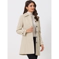 thumbnail image 3 of Abrigo Largo Invierno Allegra K Bolsillos Mujer Beige XS, 3 of 6
