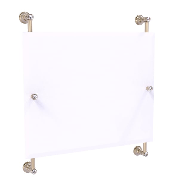 Carolina Crystal Landscape Rectangular Frameless Rail Mounted Mirror