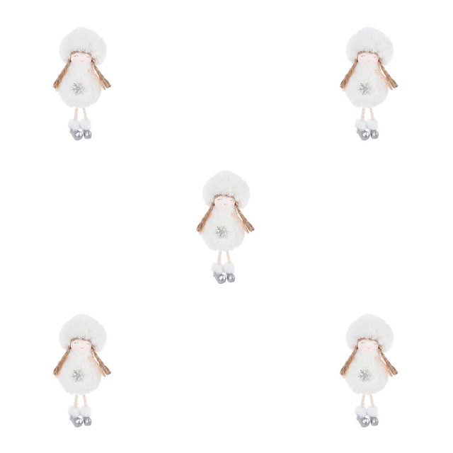 Wosthever Árbol de Navidad Colgante Colgante Decorativo Muñeca Terciopelo Festival Adorno Juguete para el hogar Oficina, Blanco Type2 NO2