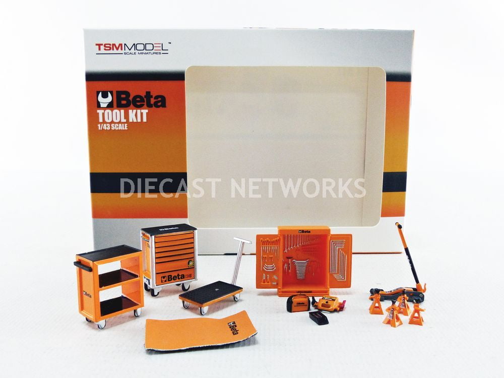 Details about   TSM13AC26-1/43 BETA TOOL KIT WITH JACK TROLLEY AND AXLE STANDS 