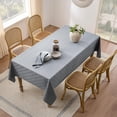 thumbnail image 4 of Black Table Cloths Rectangular 60 x 120 Inch (10-12 Seats), Waterproof Decorative Washable Polyester Tablecloth Covers for Dining Kitchen Buffet Table, Wedding Indoor Outdoor Party, 4 of 7