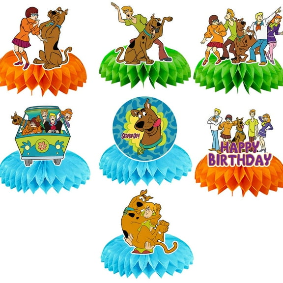 Scooby doo Honeycomb Centerpieces Table Toppers Decorations for Birthday Party Decor Supplies