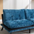 thumbnail image 4 of Spaco Convertible Futon Sofa Bed Futon Couche for Living Room, Chenille-Blue, 4 of 16