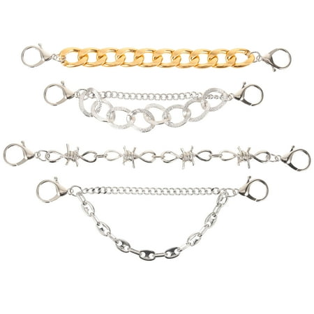 

4pcs Metal Shoe Chain Shoe Charms Personalized Shoe Chain Decoration for Men Women