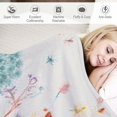 thumbnail image 3 of BCIIG Super Soft Flannel Blanket for All Seasons - Floral Butterfly Design 40x50in, 3 of 6