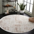 thumbnail image 2 of SAFAVIEH Mila Mildred Distressed Polyester Area Rug, Ivory/Beige, 6'7" x 6'7" Round, 2 of 7