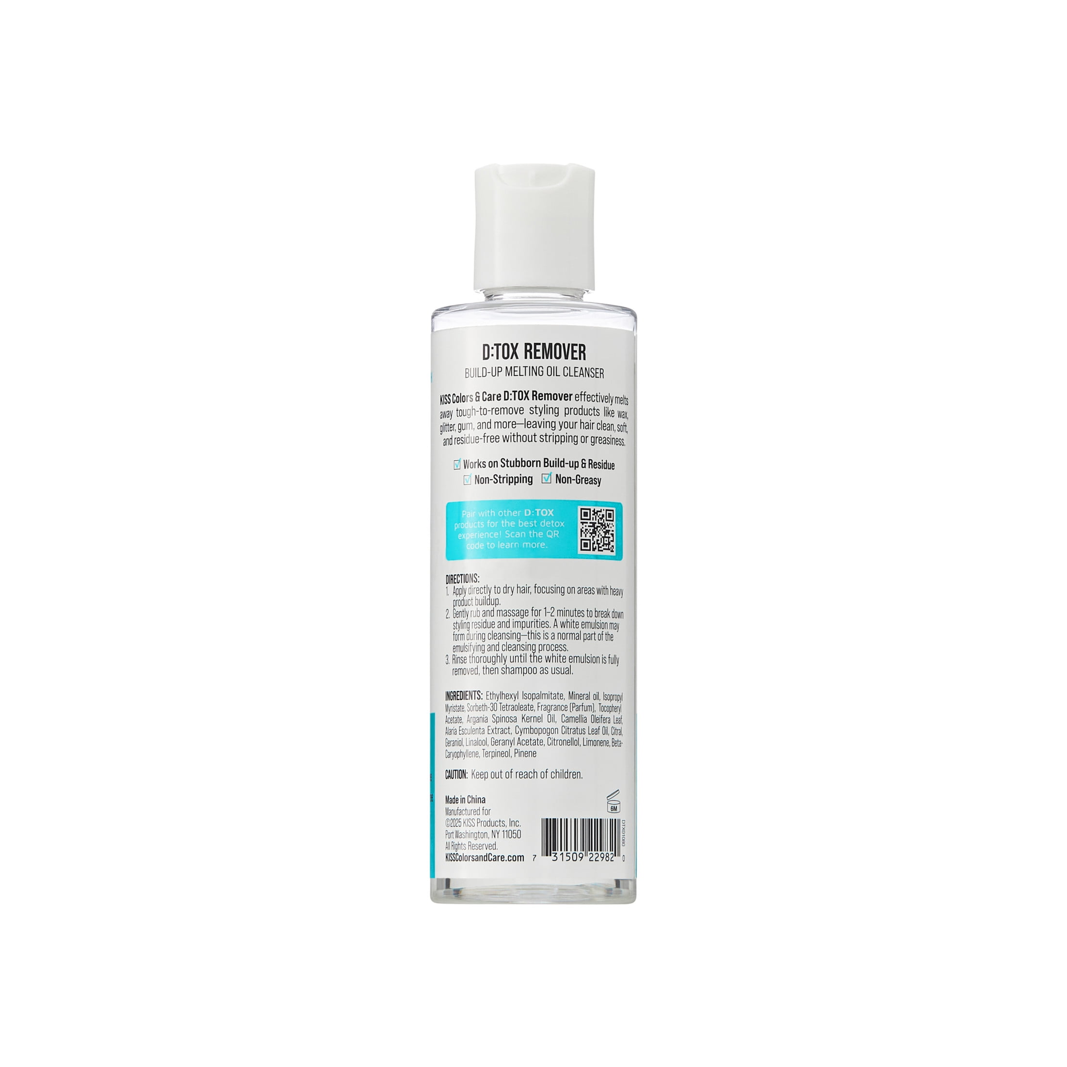 Kiss Colors & Care D:TOX Hair Detox Remover, Build-Up Melting Oil