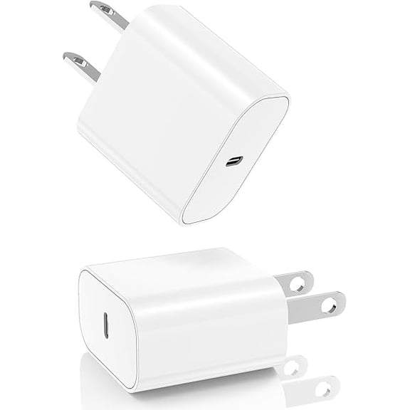 iPhone USB C Fast Charger Block, 2Pack USB C Wall Charging Plug, Type C PD Power Adapter Brick Cube Box for Apple iPhone 17 Pro Max/17 Air/16 Pro Max/15 Plus/14 Pro/13/12 Mini/11/XS/XR, iPad Pro