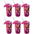 thumbnail image 1 of Vasos para vasos, paquete de 6 unidades, de Disney Minnie Mouse, 473 ml, con tapas y pajitas, 1 of 2