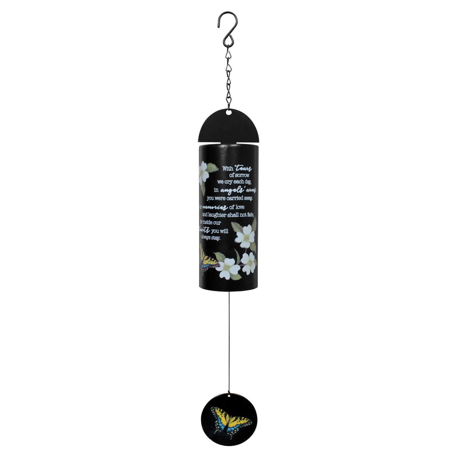 Carson Home Accents Angels Arms 22 In. Cylinder Wind Chime 02E