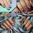 thumbnail image 7 of 1 Set Stainless Steel DIY Nail Art Templates Mixed Shapes Template Tool Rectangle 12x6cm 3pcs/set, 7 of 7