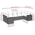 thumbnail image 2 of vidaXL Garden Sofa Set Grey, Dark Grey PE Rattan 7 Piece Set Modular, 2 of 10