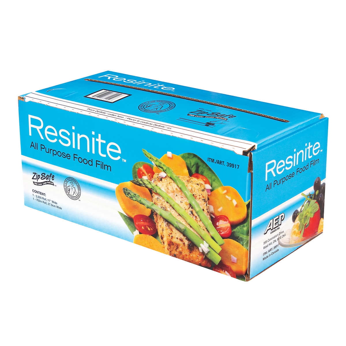 Resinite All Purpose Food Film Plastic Food Wrap 2500Ft (762m) roll, 11” Wide Walmart Canada