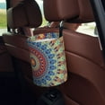 thumbnail image 5 of Naloa Round Mandala Car Trash Can Garbage Car Accessories Trash Can Car Waste Bin for for Driver and Passenger Any Vehicle, 5 of 7