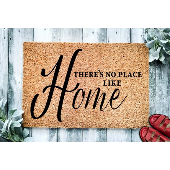 There's No Place Like Home | Welcome Home Door Mat | Doormat | Housewarming Gift | Front Door Mat | Closing Gift | Gift From Realtor