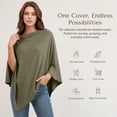 thumbnail image 3 of siminsem Breastfeeding Cover & Car Seat Canopy Multi Use Basket Cover 360° Full Privacy Nursing Cover Sunshade Windproof Soft Breathable Stretchy Skin Friendly Baby Cover, Army Green,A, 3 of 8