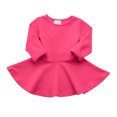 thumbnail image 5 of Baby Girls Long Sleeve Fit and Flare Dress with Ruffle Hem for Family Photos and Daily Wear, 5 of 6